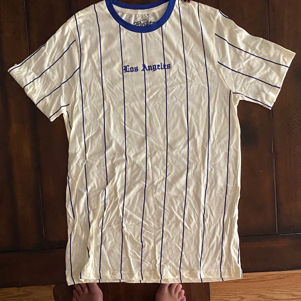 Eighty Eight Blue and Cream Tee